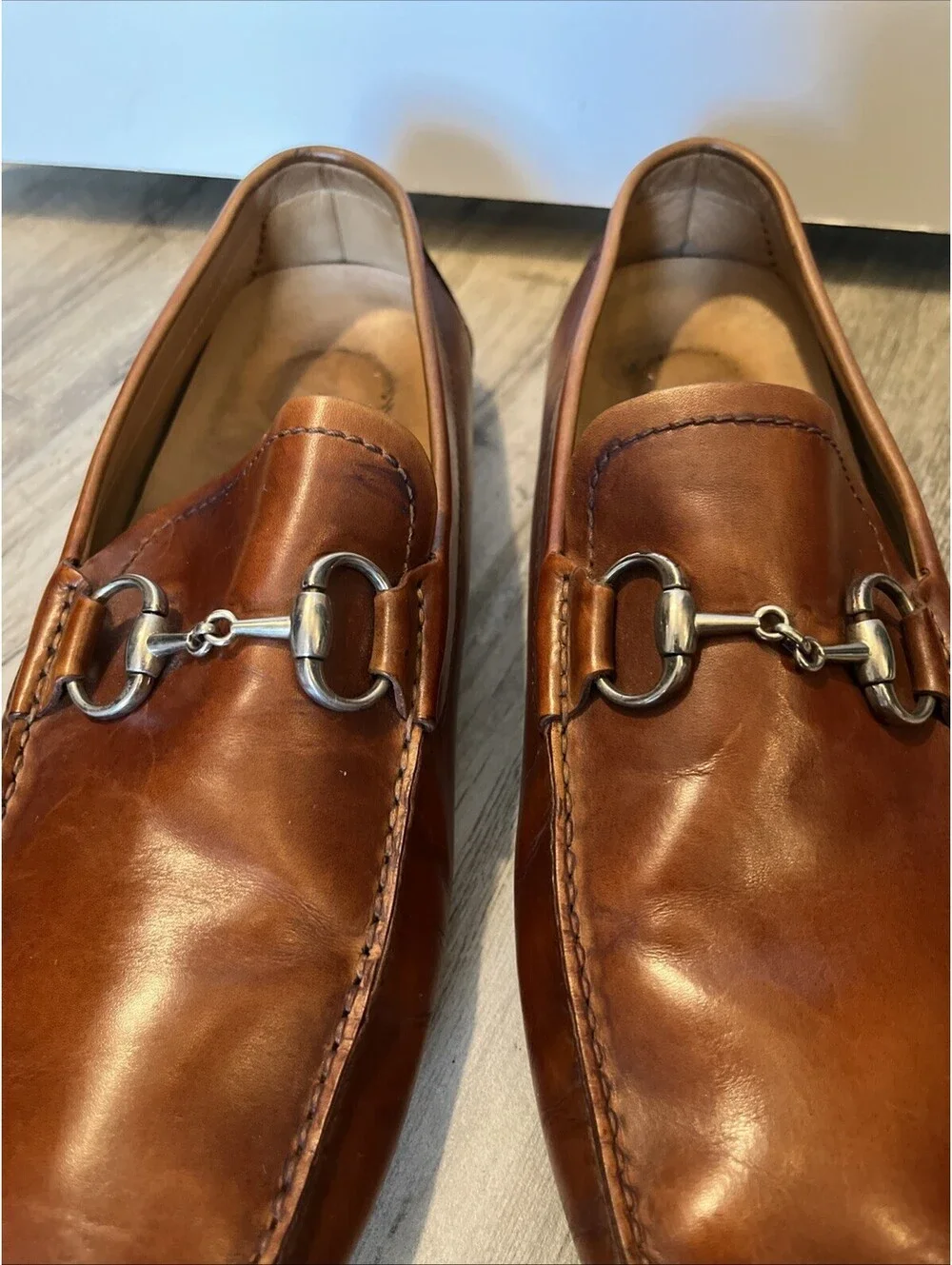 MAGNANNI MENS HORSEBIT LOAFERS CHILI BROWN SIZE 9.5M GOOD COND!